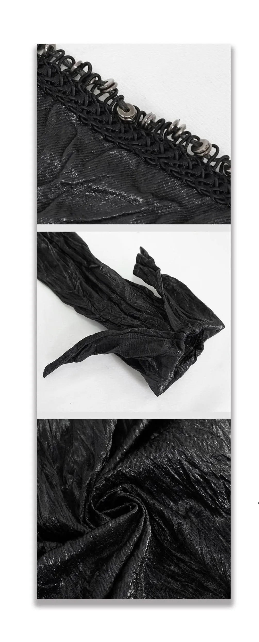 'Gunshot Glitter' Punk Crumpled Button Up Shirt