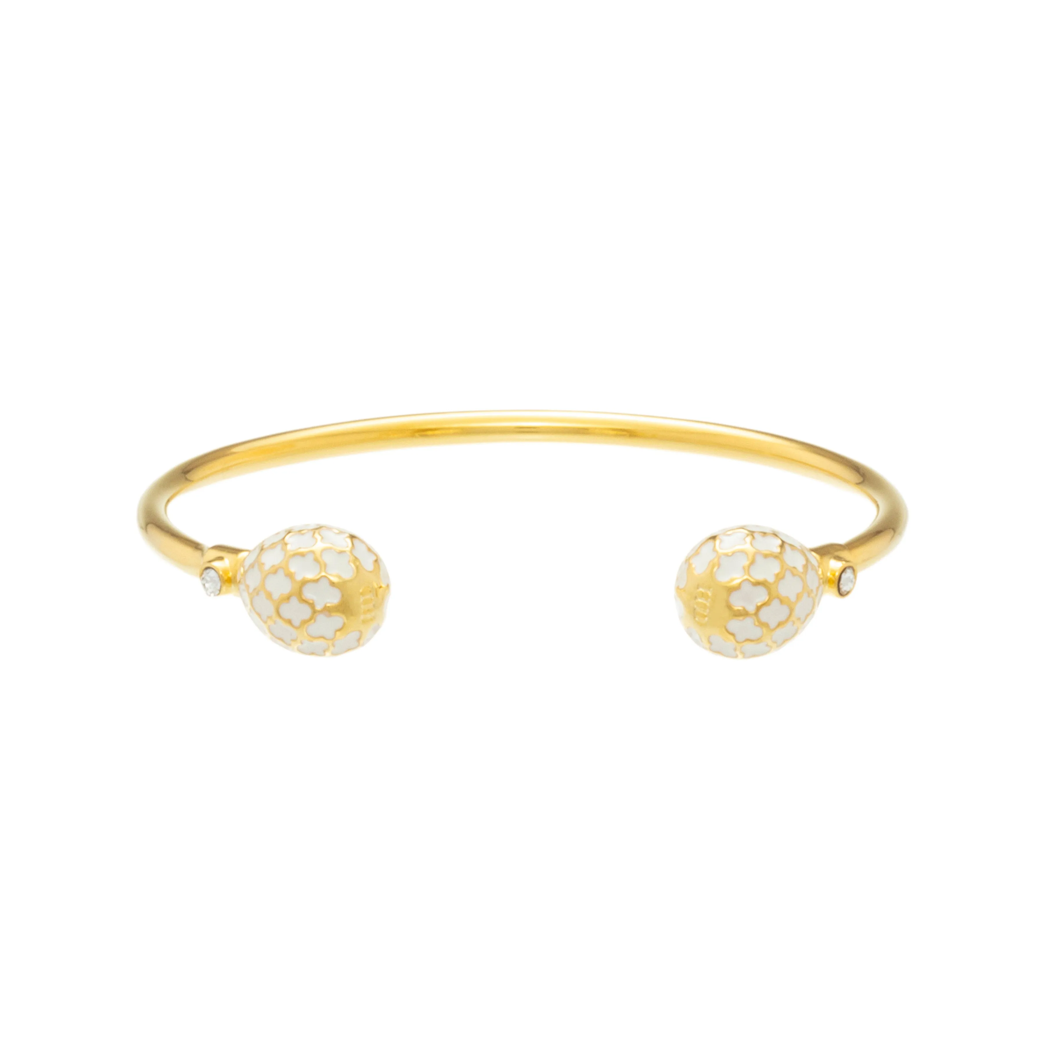 Halcyon Days Agama - Cream - Gold - Torque Bangle
