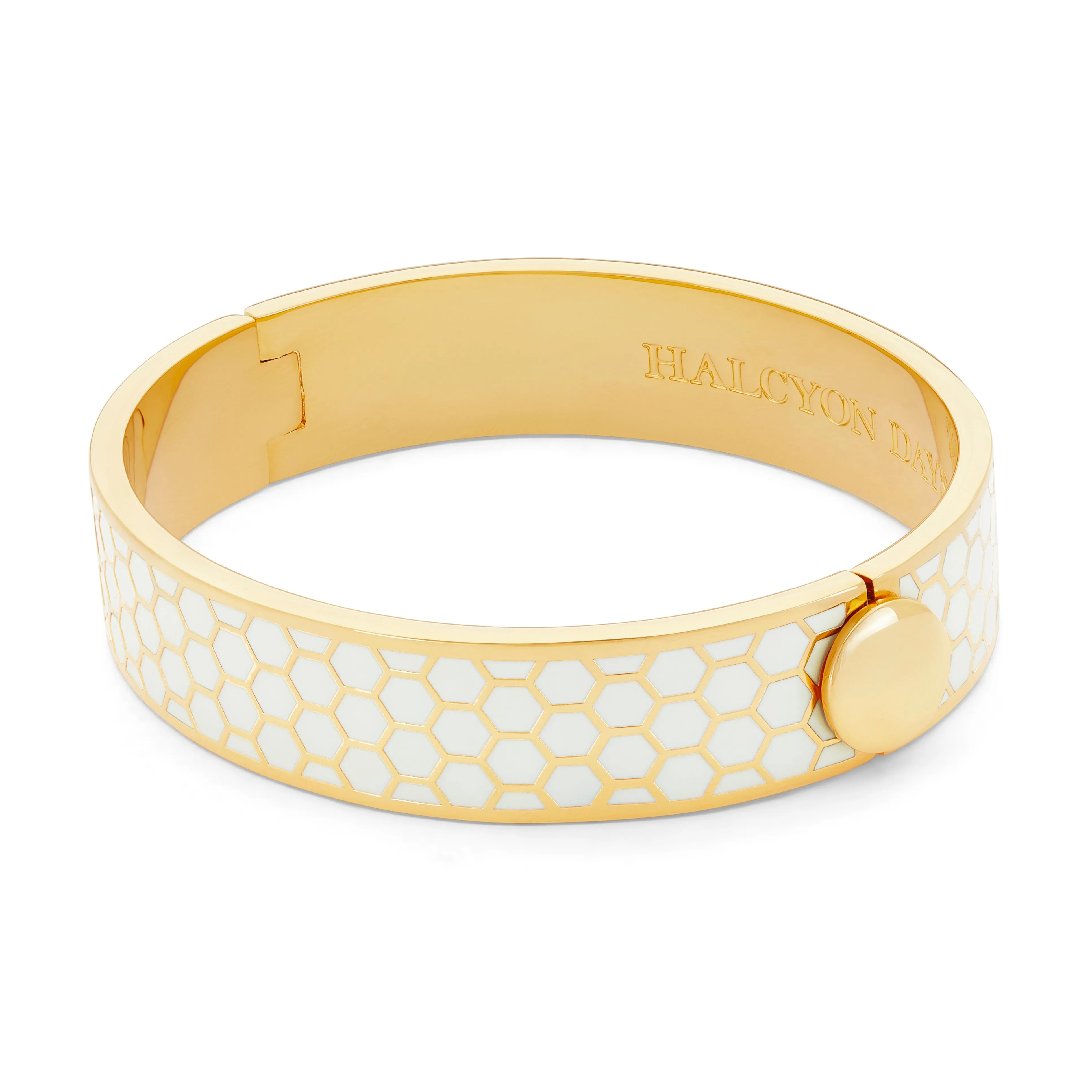Halcyon Days Honeycomb Cream & Gold Bangle