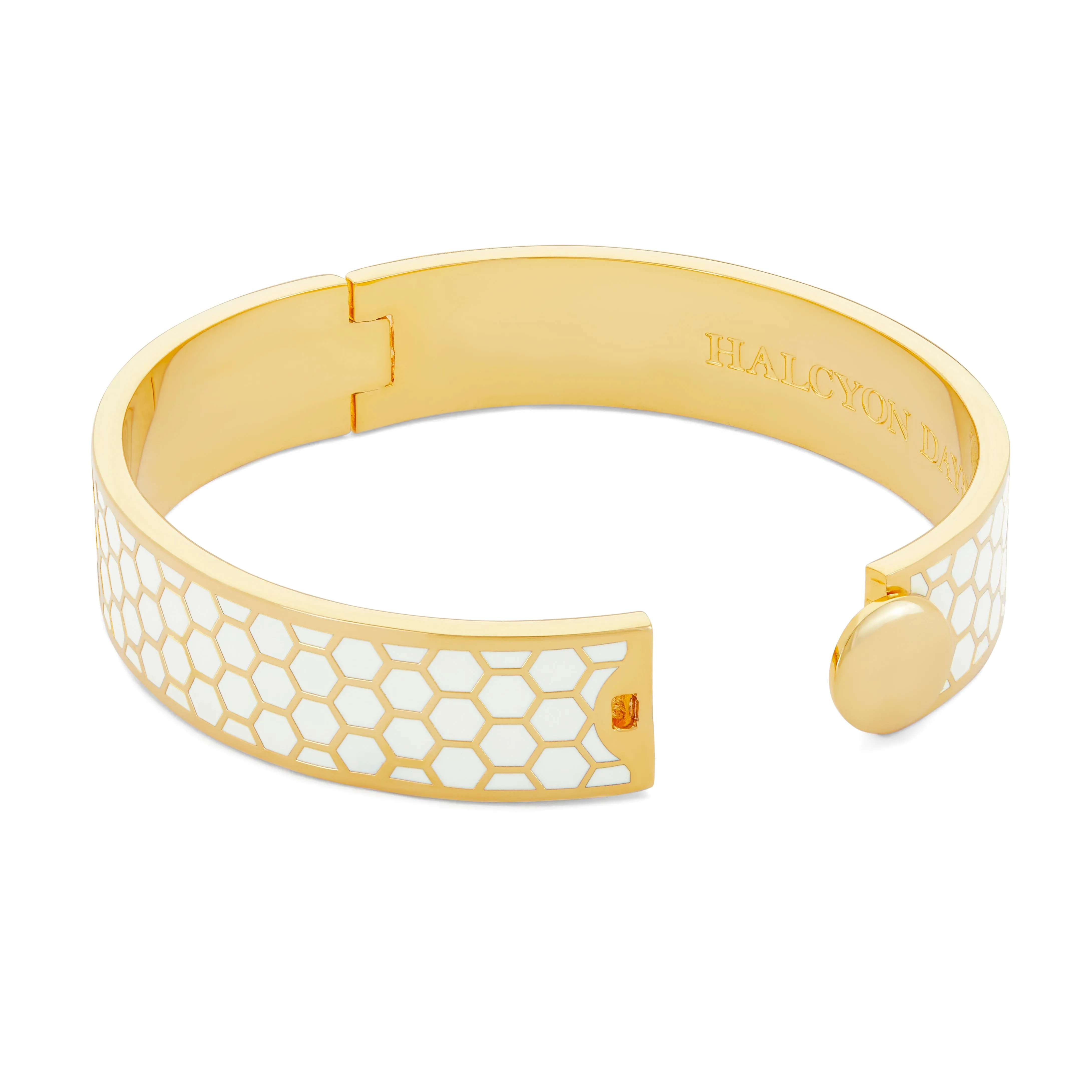 Halcyon Days Honeycomb Cream & Gold Bangle