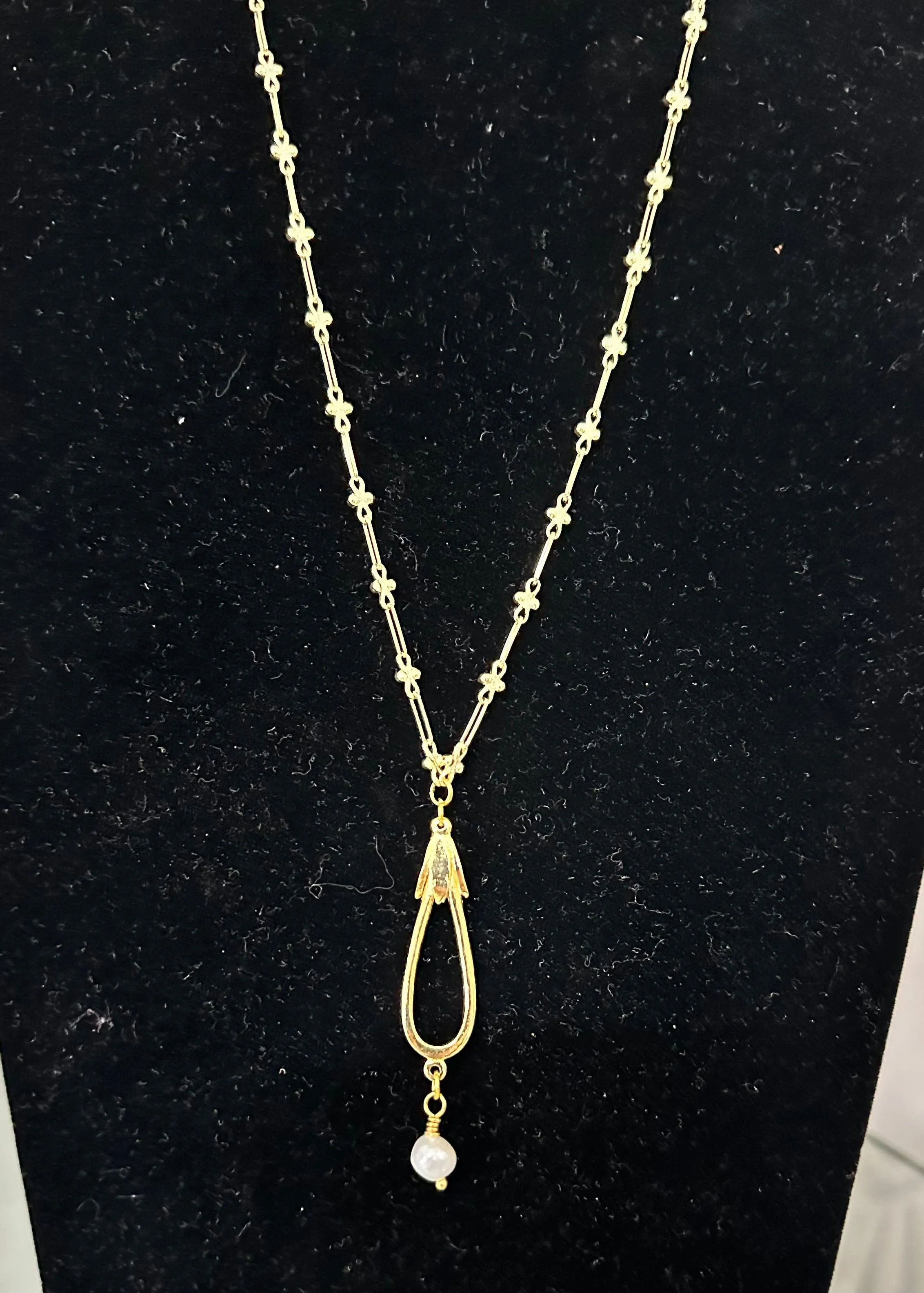 Hatsheput Tear Drop Flower  Pendant