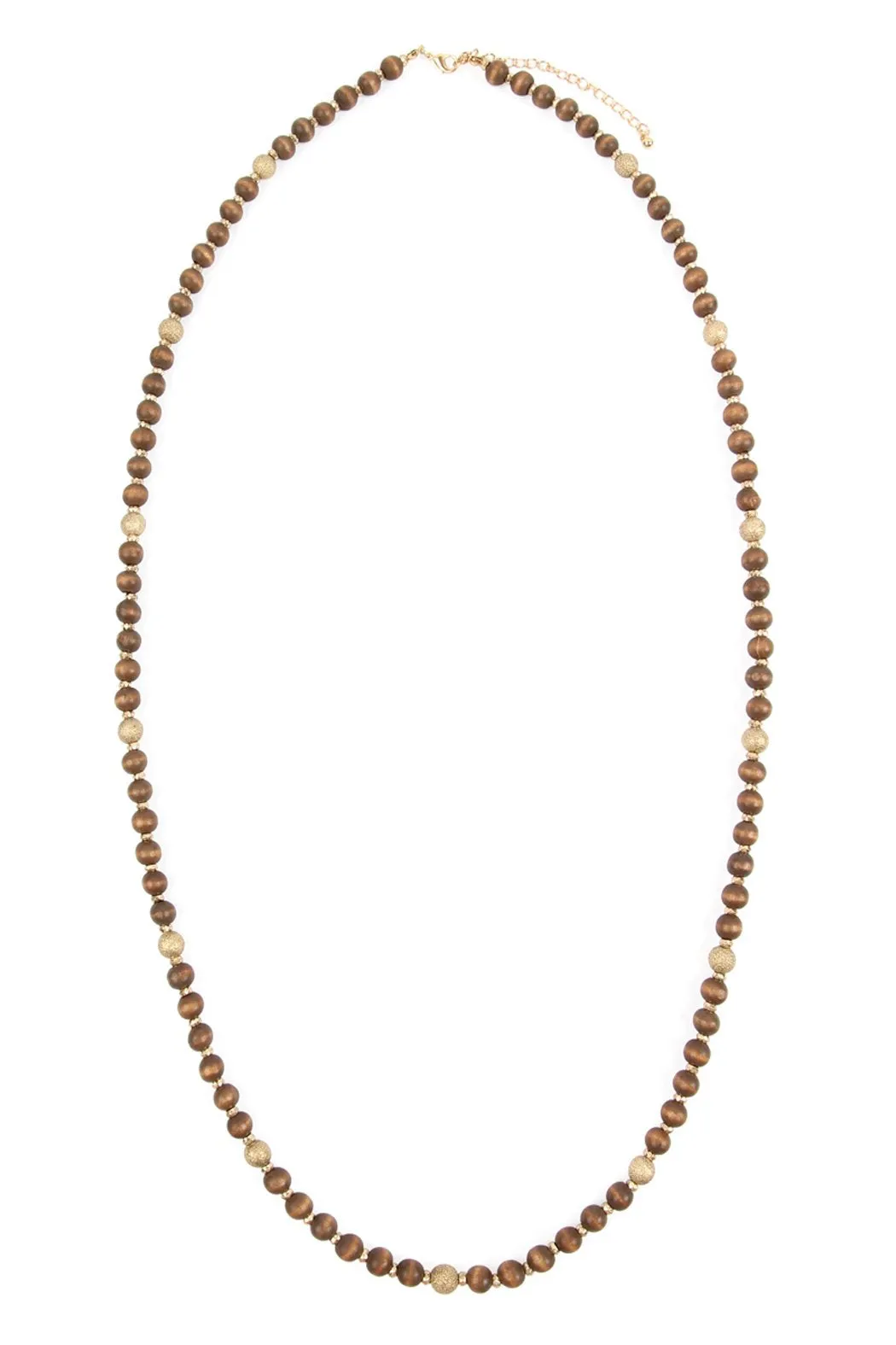 Hdn2880 - Wood Bead Necklace