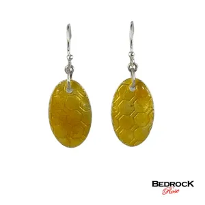Honeycomb Oval Dangling Earrings