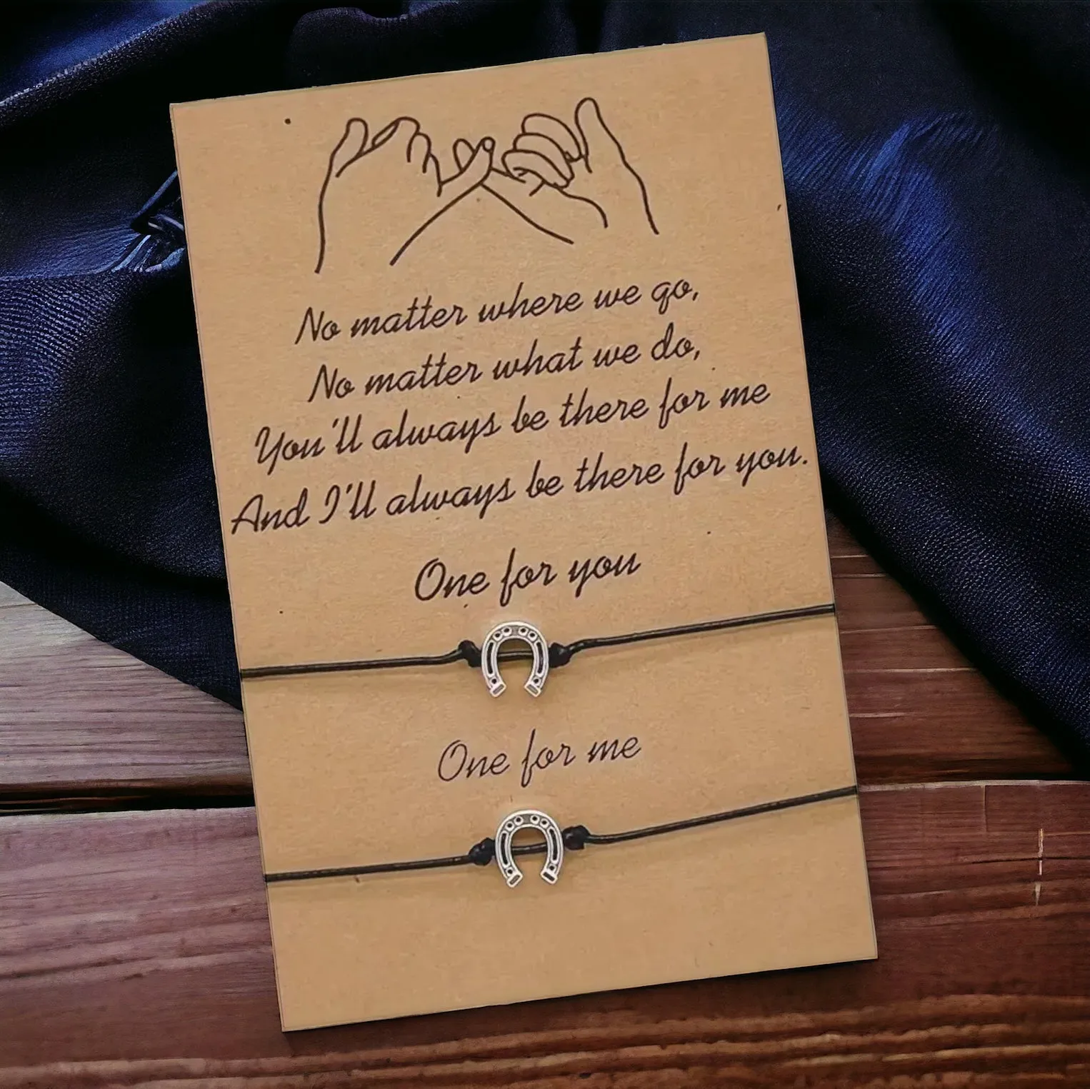 Horseshoe Wish Bracelet (Set of 2) - Friendship Bracelet, Mother’s Day, Beaded Bracelet, Inspirational Gift, Back to School, Easter Basket