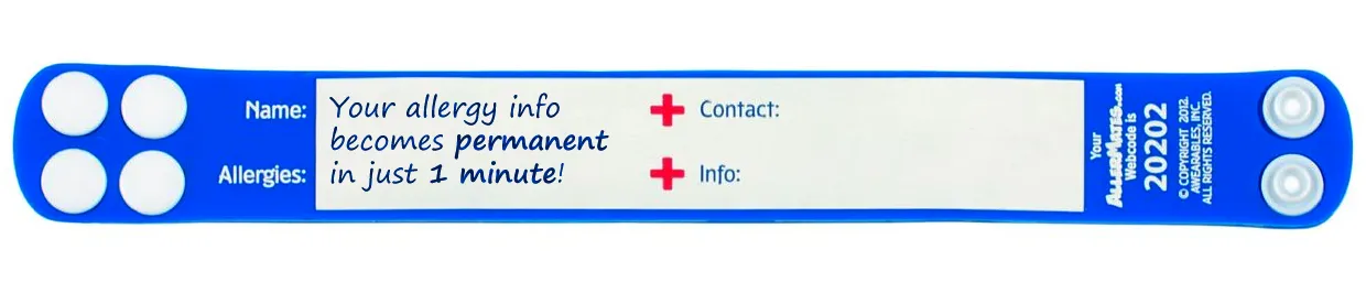 I Have Allergies Silicone Bracelet