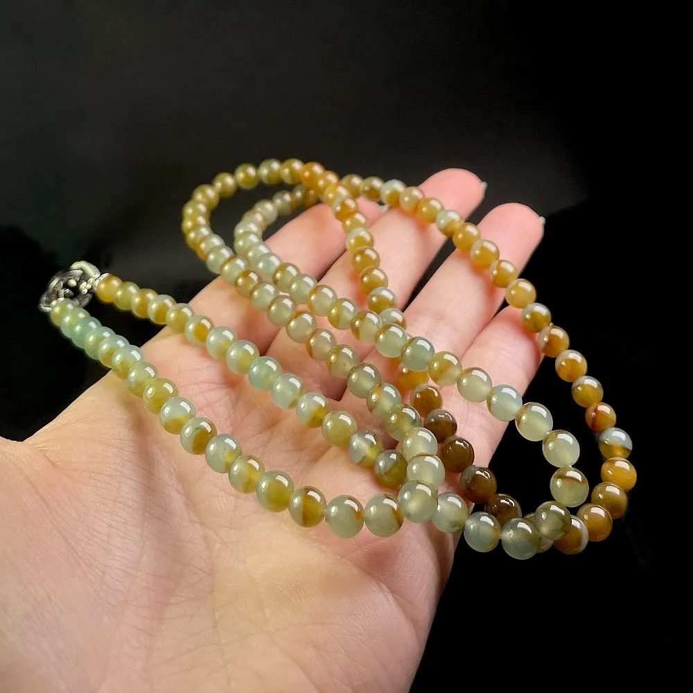 Ice jadeite three-color bead chain-ZROLMA(ZC2024921001)