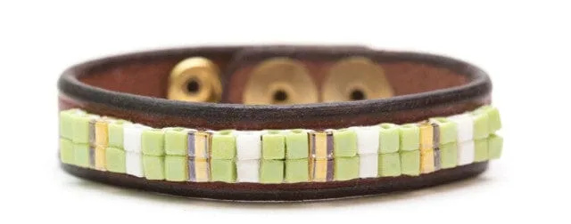 Just Fur Fun- Leather Bracelet (Lemonlime)