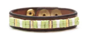 Just Fur Fun- Leather Bracelet (Lemonlime)