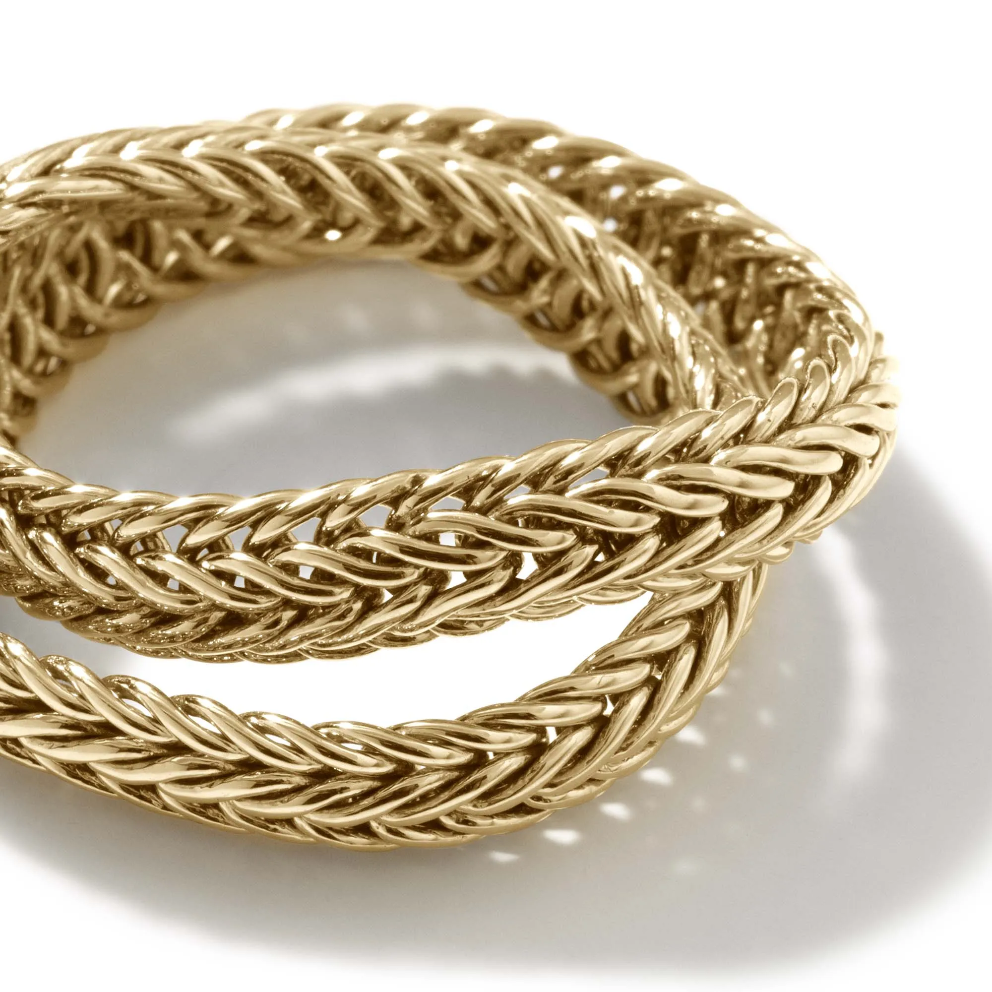 Kami Chain Crossover Ring, Gold, 4.5MM|RGG900825