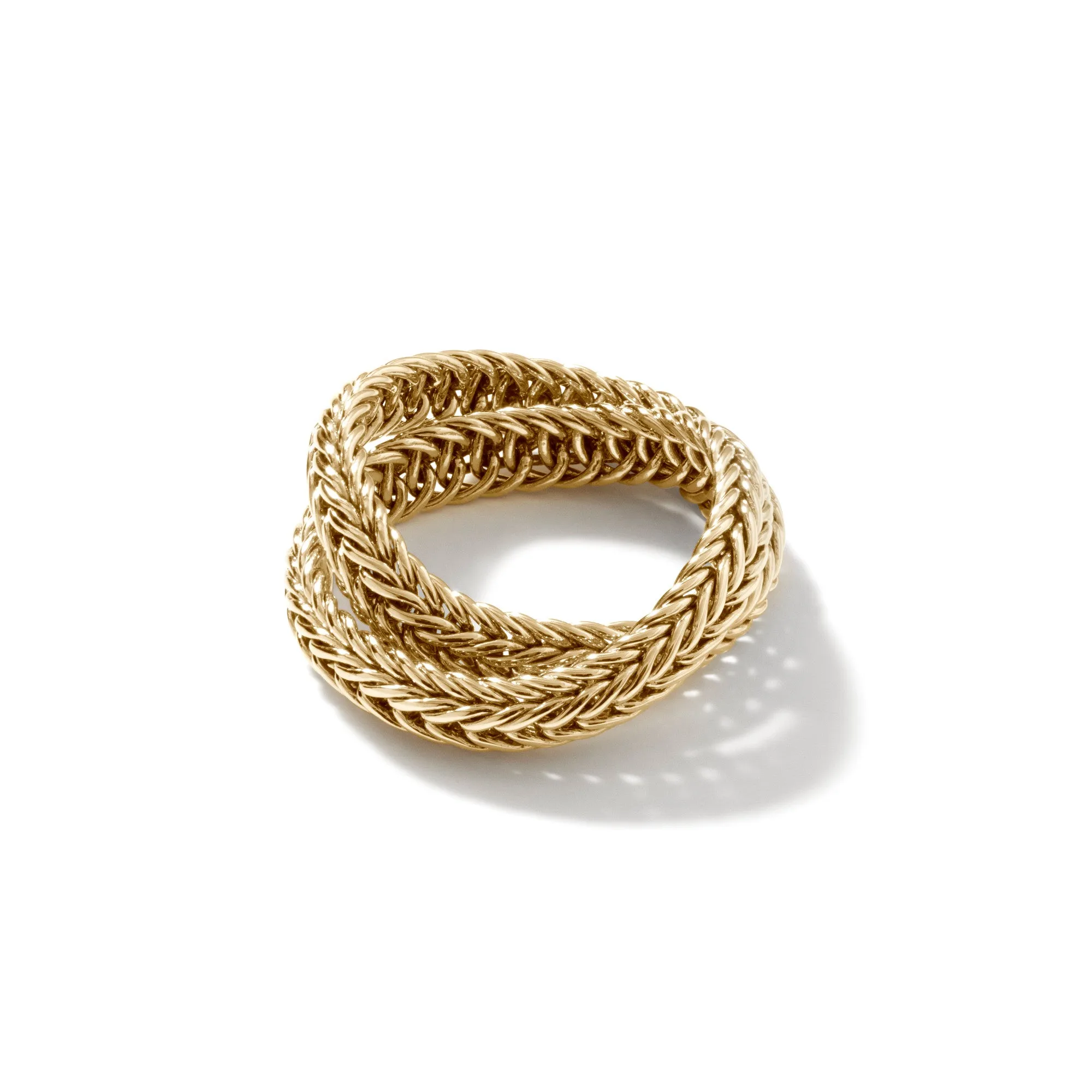 Kami Chain Crossover Ring, Gold, 4.5MM|RGG900825
