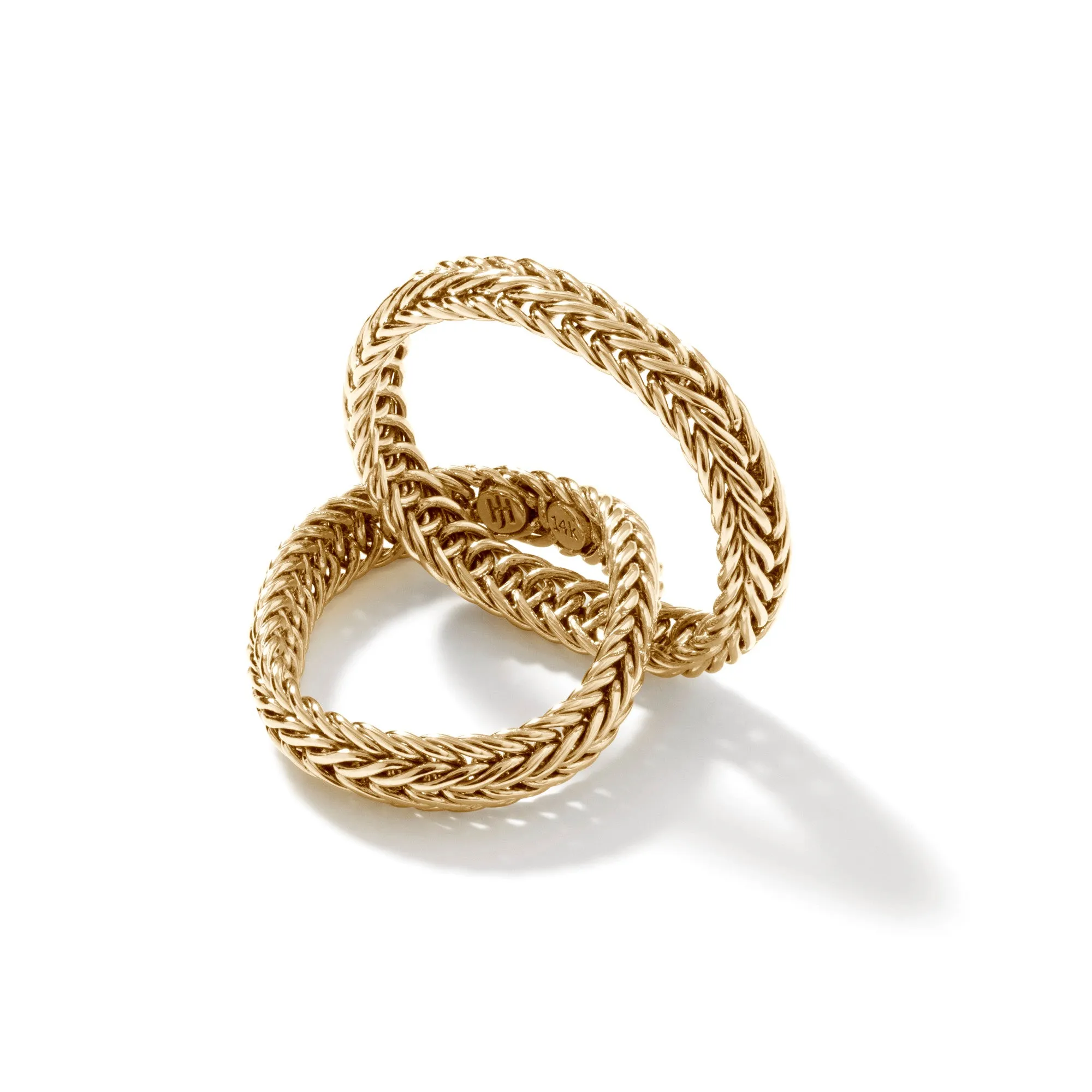 Kami Chain Crossover Ring, Gold, 4.5MM|RGG900825