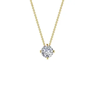 Lafonn  1.25 CTW Solitaire Necklace in Gold