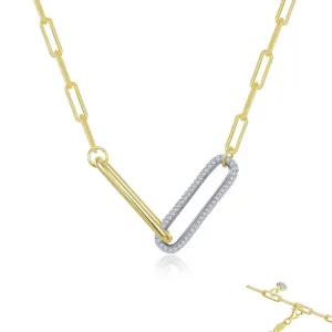 Lafonn 2-Tone Paperclip Necklace