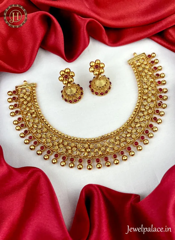 Latest Design Gold Finish Designer Necklace Set JH1878
