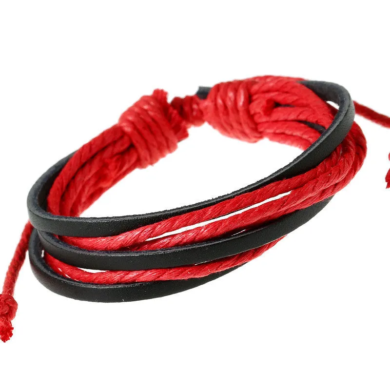 Leisure Hand Woven Leather Bracelet