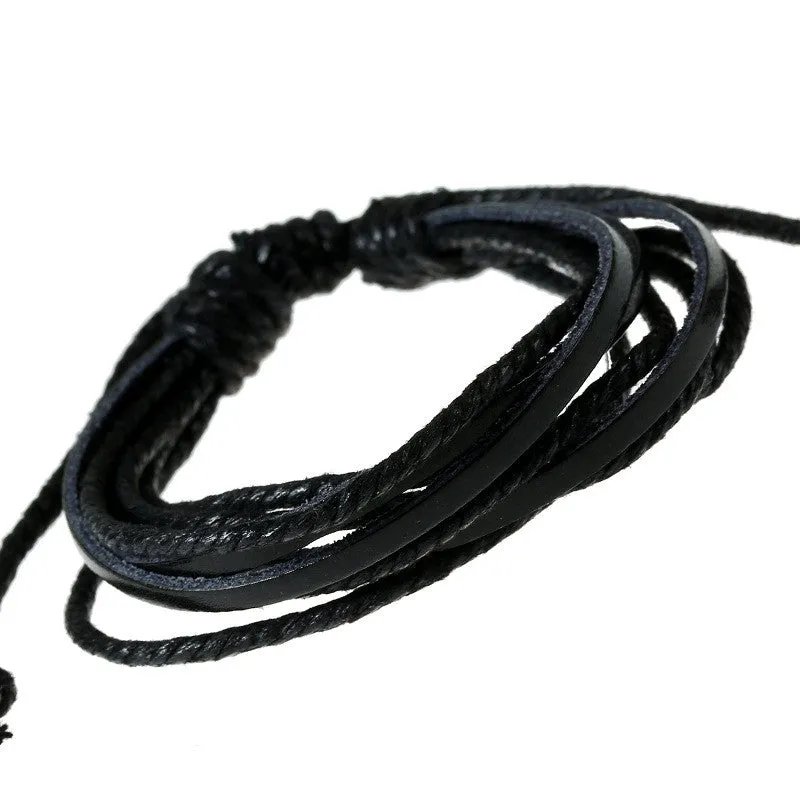 Leisure Hand Woven Leather Bracelet