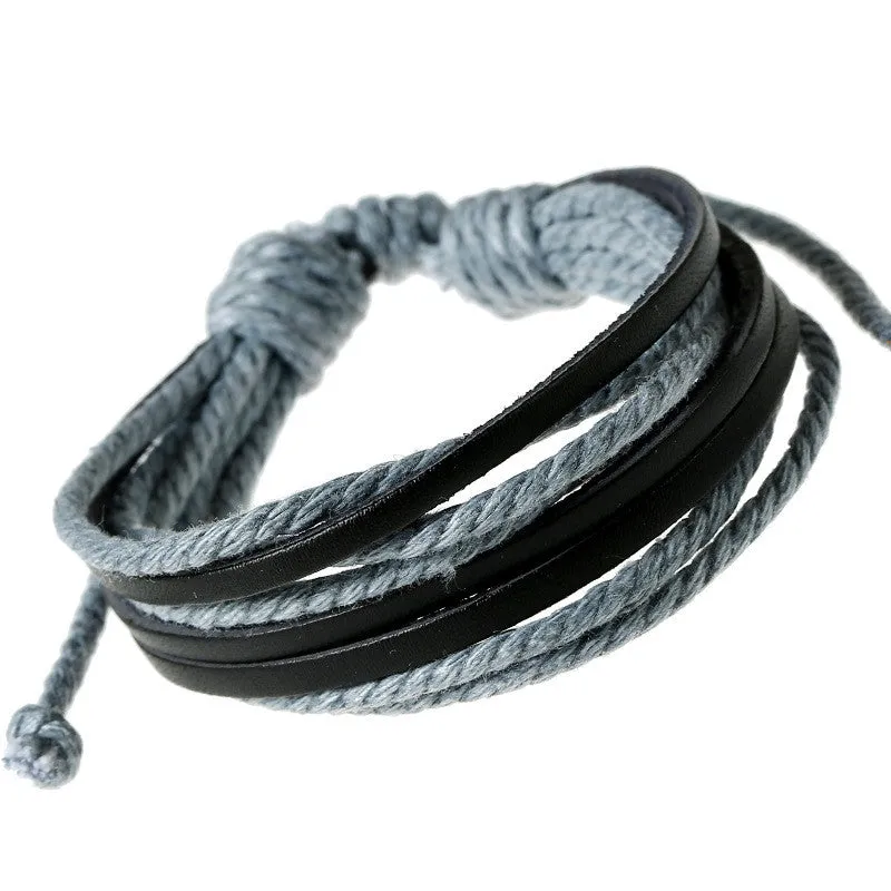 Leisure Hand Woven Leather Bracelet