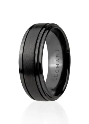 Leon Ring in Black Ceramic
