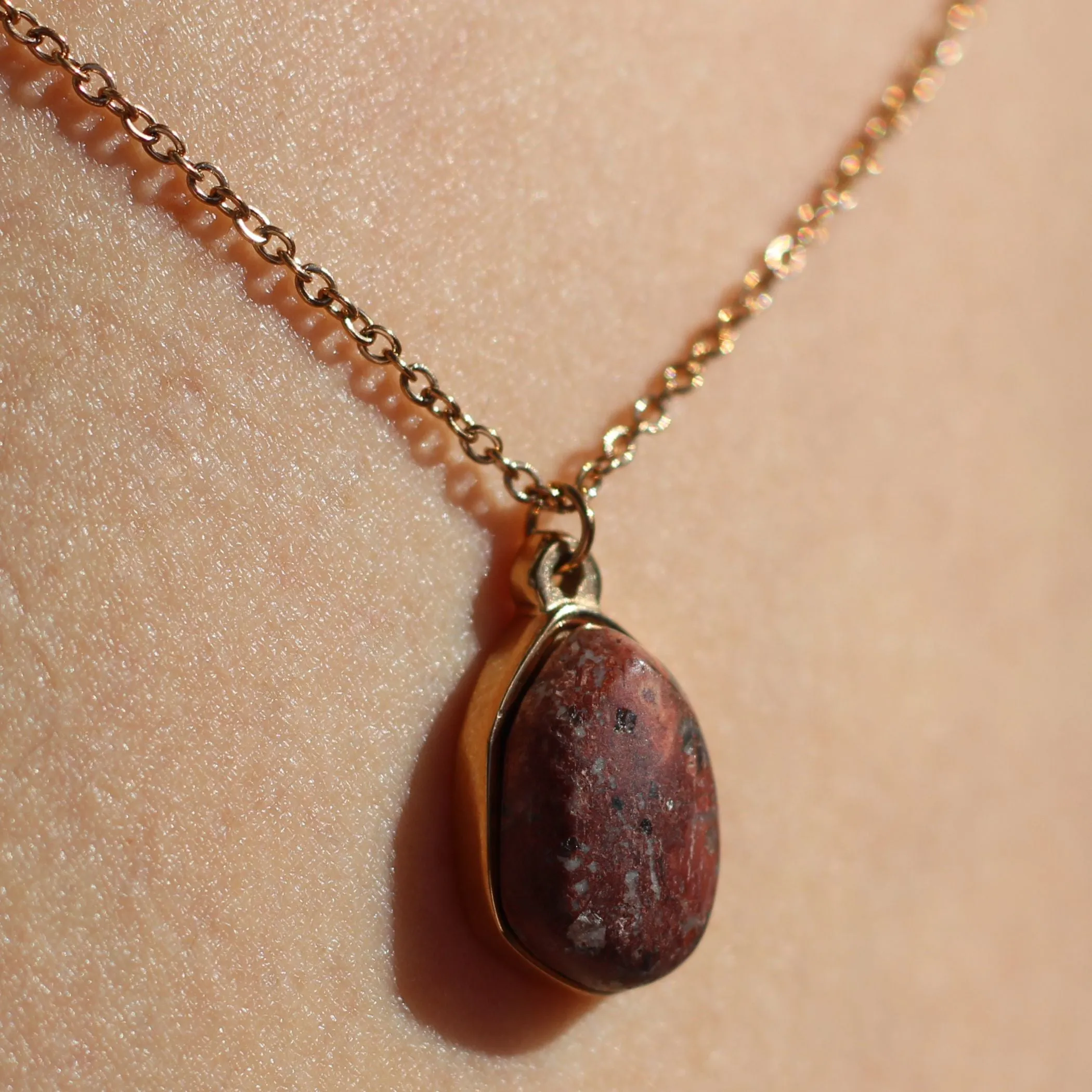 Leopard Skin Drop Necklace