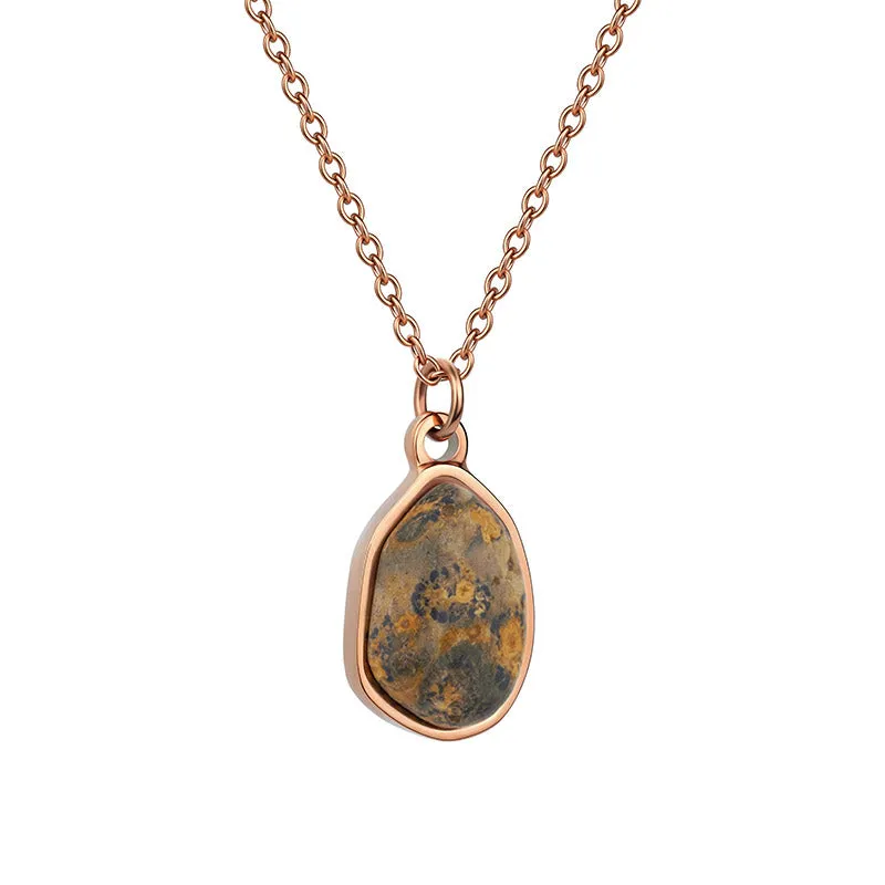 Leopard Skin Drop Necklace