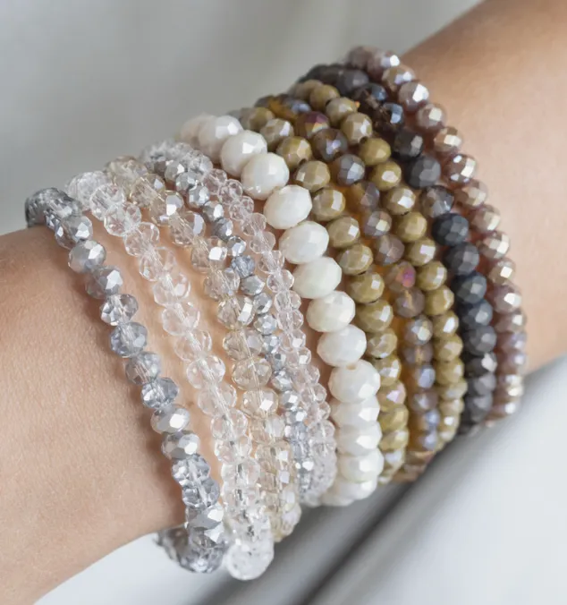 Liza's Crystal Bracelet - Basic Colors Stacking Bracelets