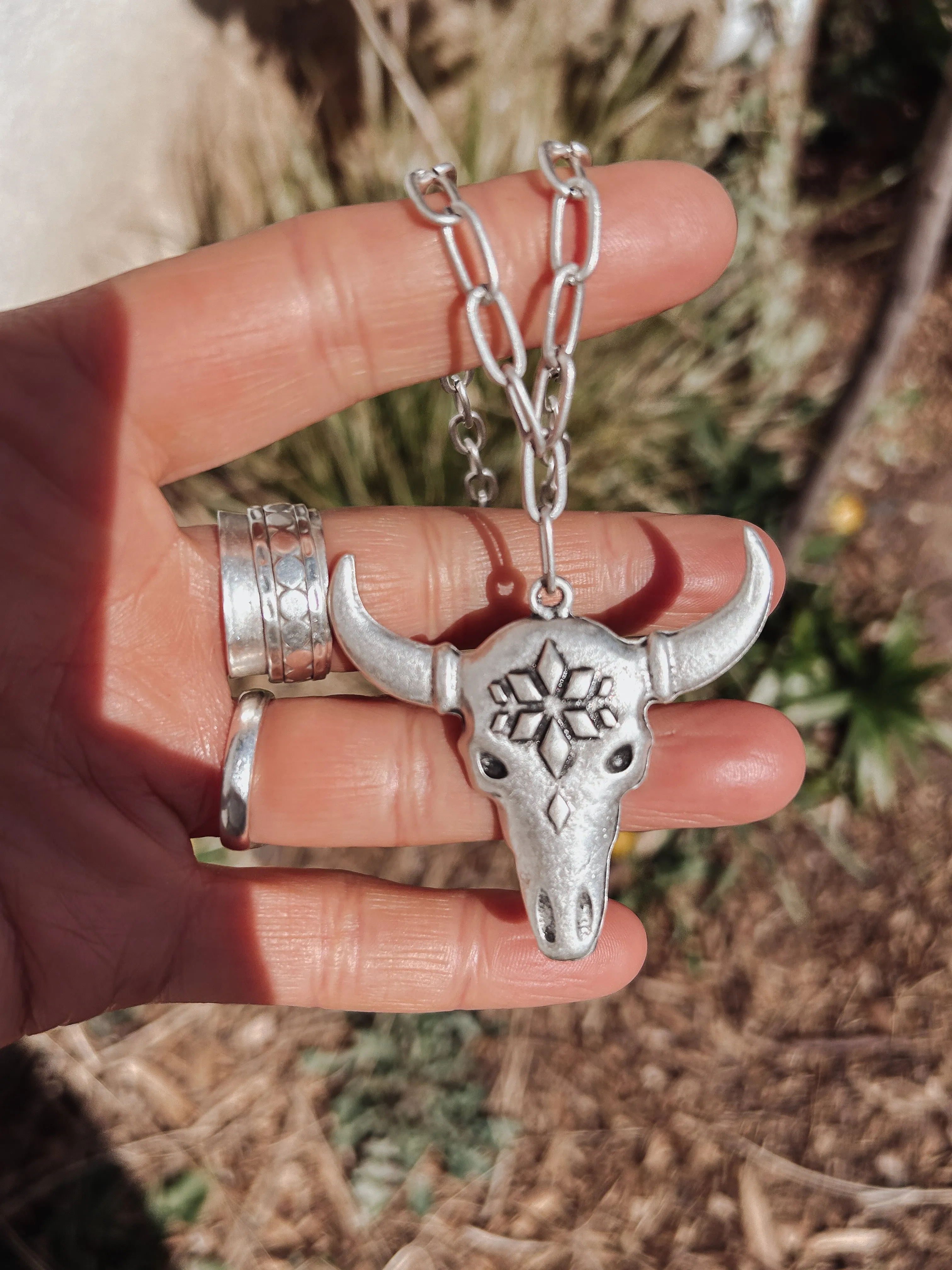 Longhorn Statement Necklace