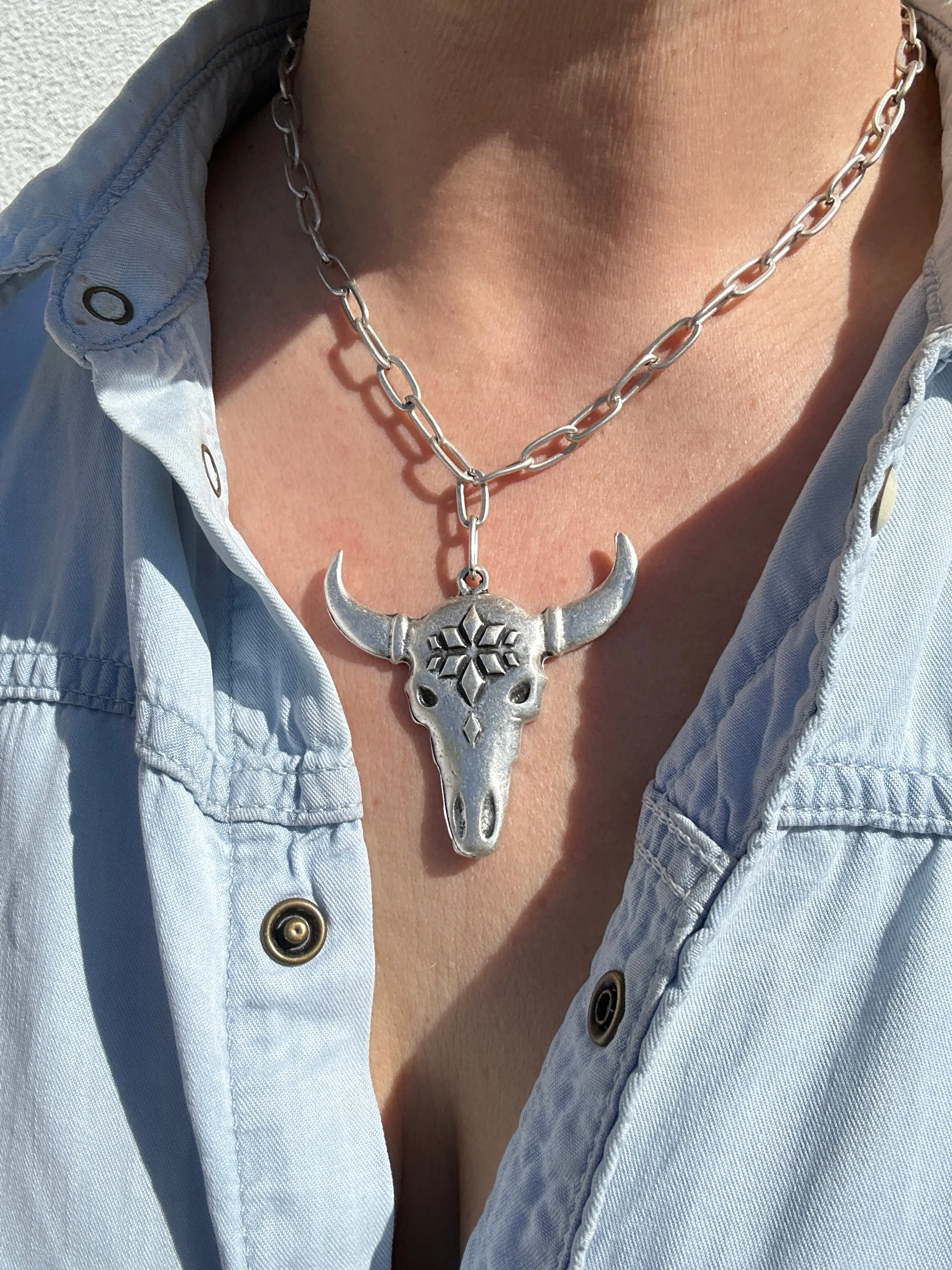 Longhorn Statement Necklace