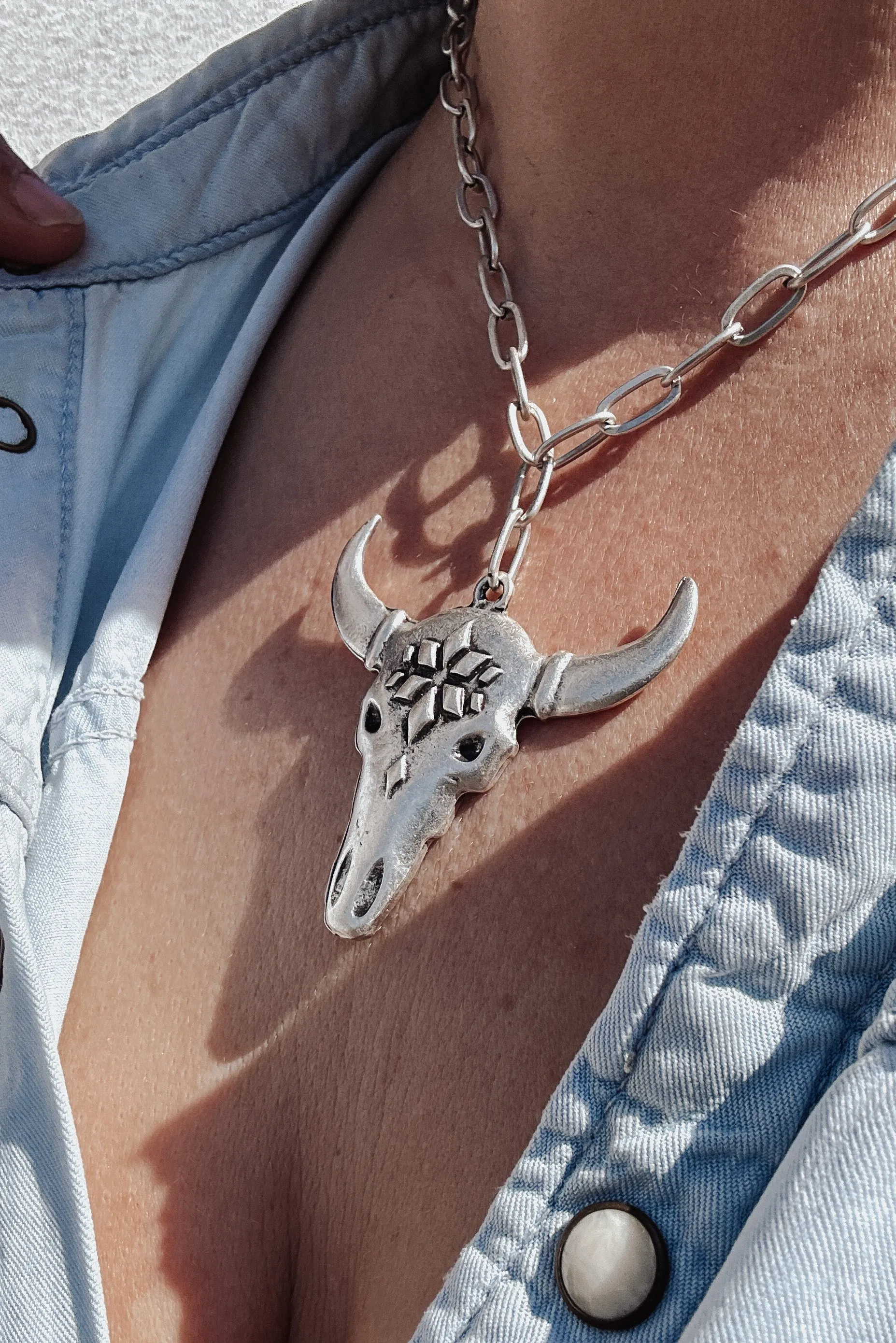 Longhorn Statement Necklace