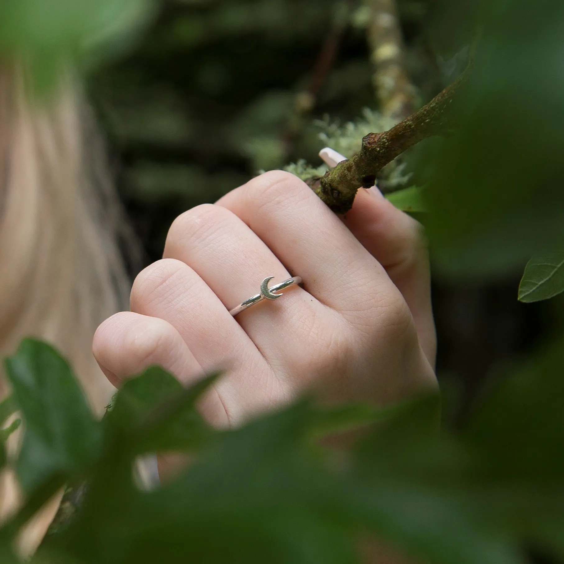 Lunar Silver Moon Ring