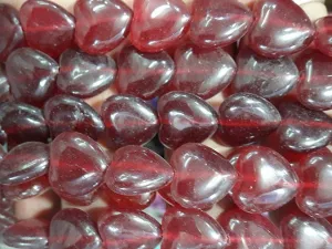 Maroon Heart Semi Precious Jade Stones