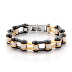 Mens Bracelets Gold Biker Motorcycle Chain Link Bracelets