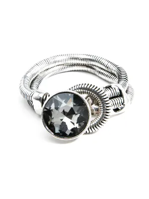Metal Cord Gemstone Bracelet