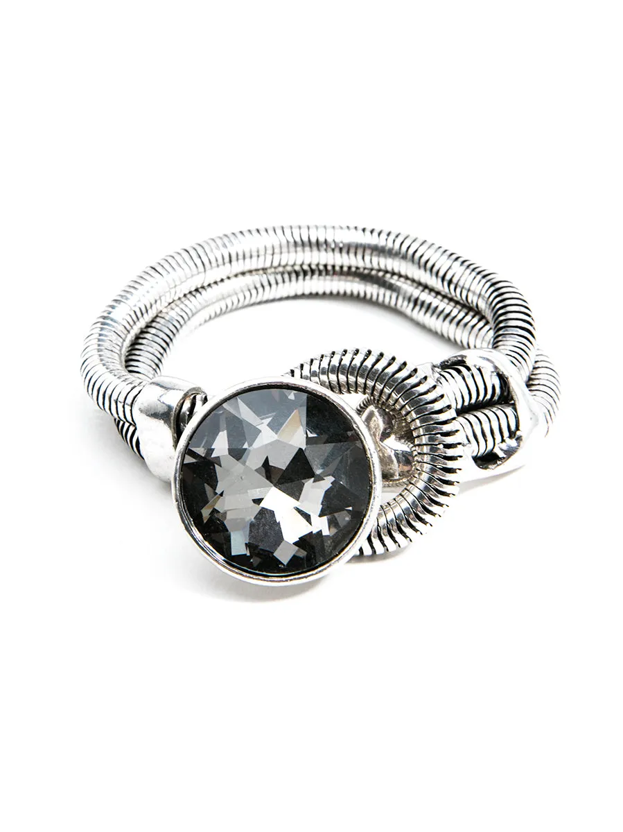 Metal Cord Gemstone Bracelet