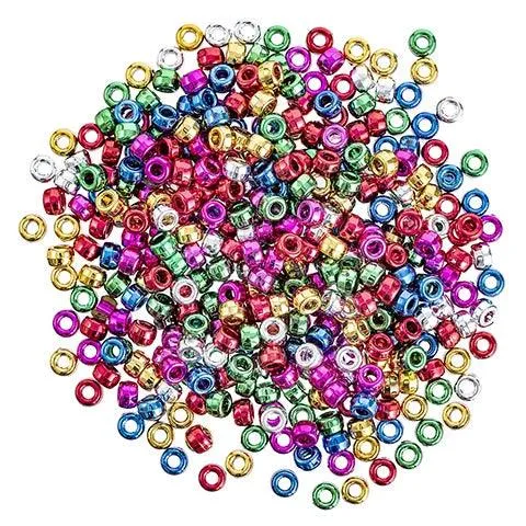 Metallic Pony Beads (1/2 lb)