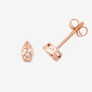 Morganite Earrings | 9ct Rose Gold