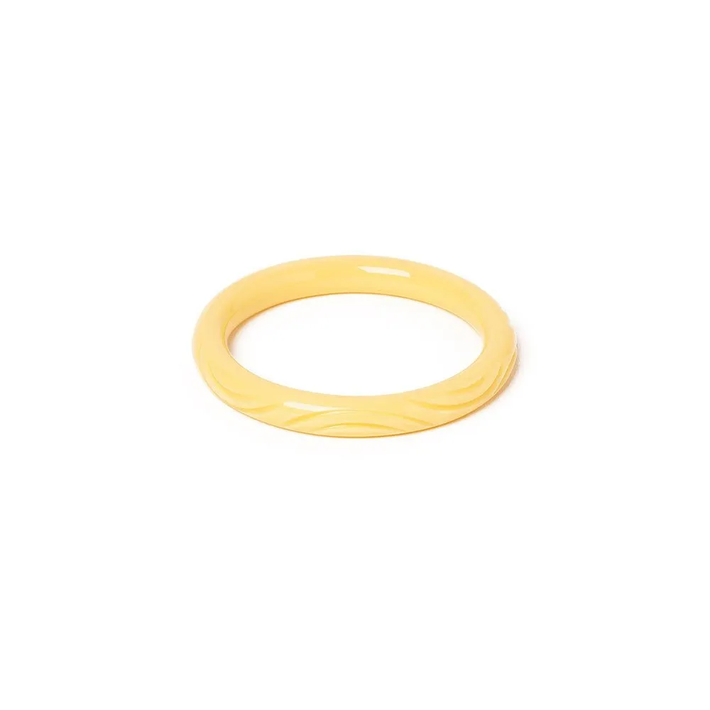 Narrow Buttery Heavy Carve Bangle by Splendette