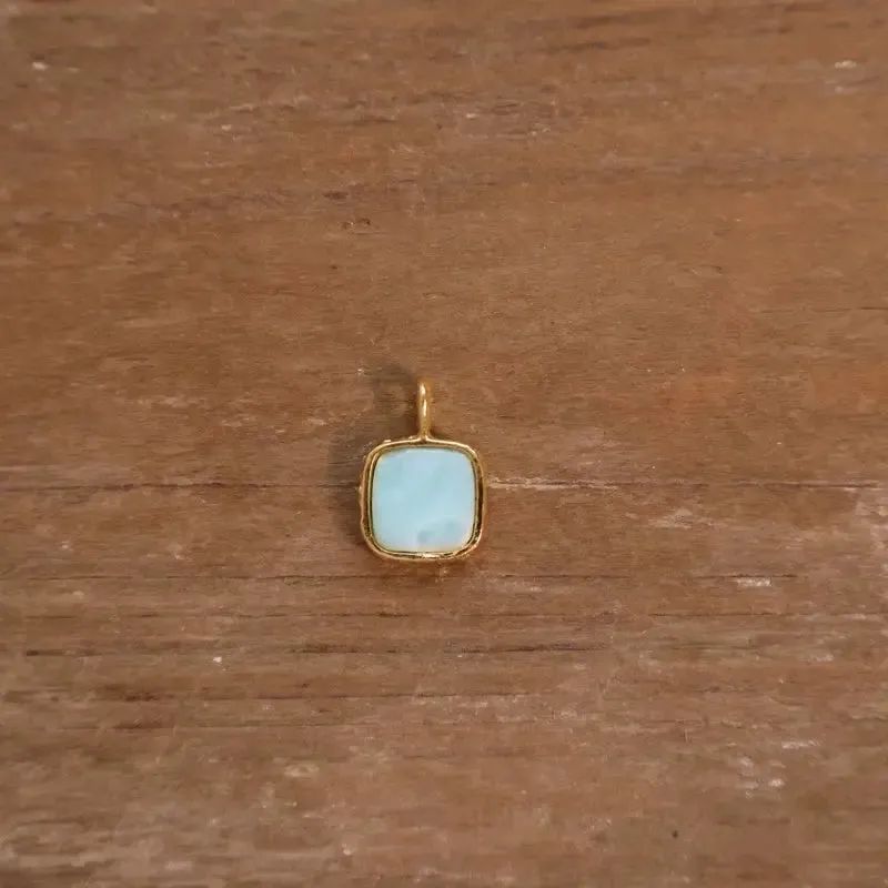 Natural Crystal Square Plate Earrings Daily Simple Exquisite