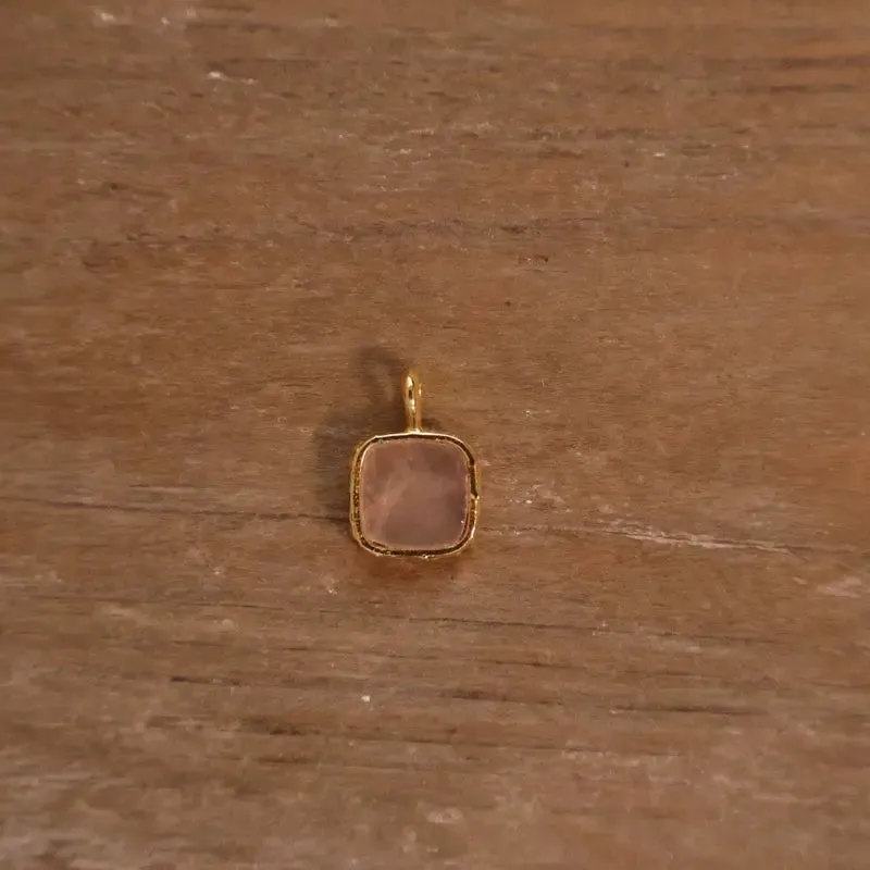 Natural Crystal Square Plate Earrings Daily Simple Exquisite