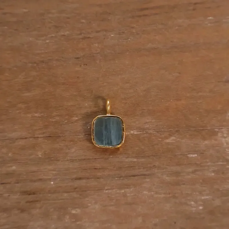 Natural Crystal Square Plate Earrings Daily Simple Exquisite