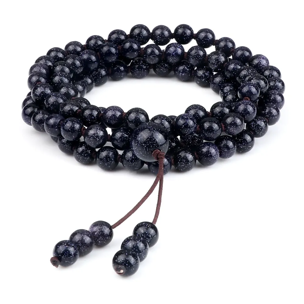 Natural Sandstone Bracelets  Necklace Women Shiny Crystal Quartz Handmade Energy Jewelry