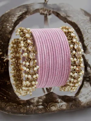 Pakistani Bridal Pearl Bangles Kundan Jewellery Set, Pakistani Wedding Pearl Bangles, Chura set, Bangles Set, Indian Jewellery Set, Kundan Jewelry, Pearl Chooda Set, Bridal Choora Set