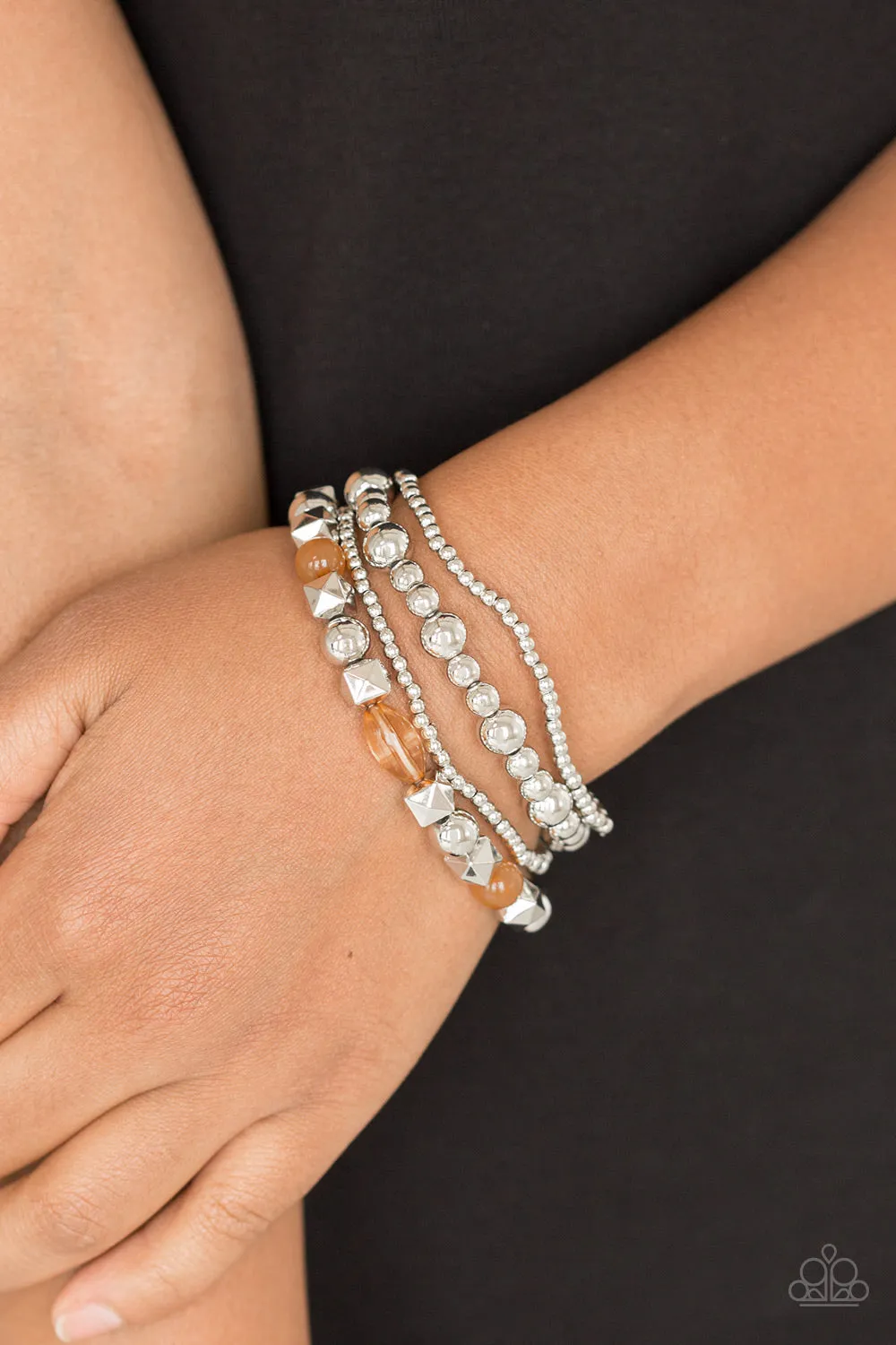 Paparazzi Babe-alicious - Brown Bracelet