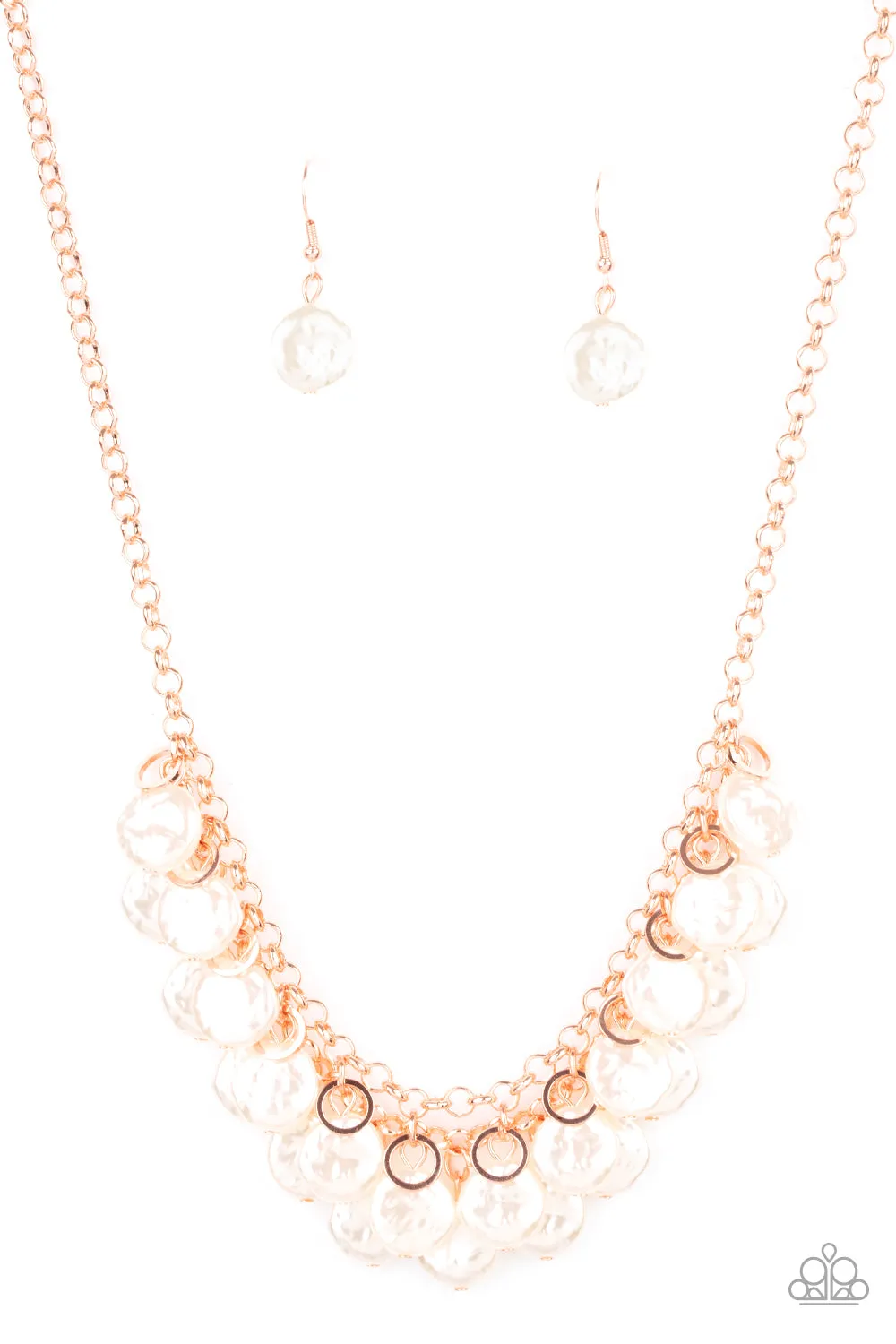 Paparazzi BEACHFRONT and Center Copper Short Necklace