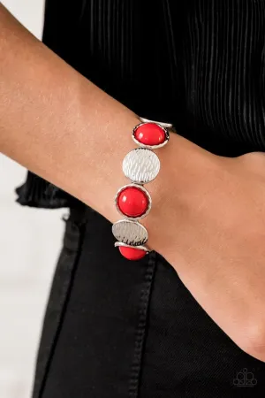 Paparazzi Bracelet ~ Boardwalk Boho - Red