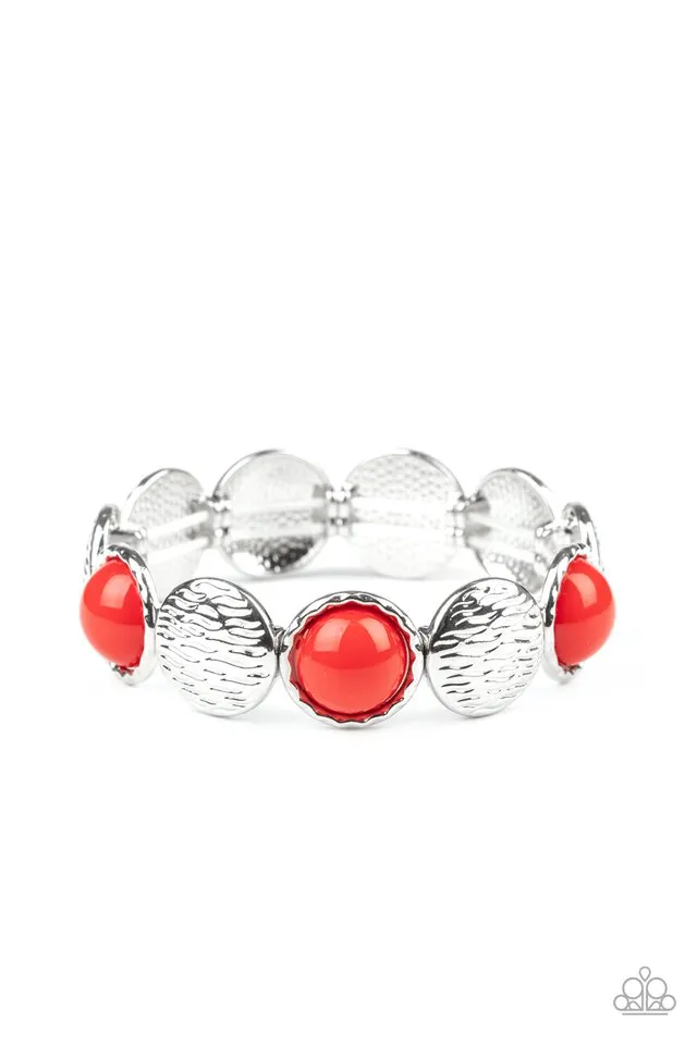 Paparazzi Bracelet ~ Boardwalk Boho - Red