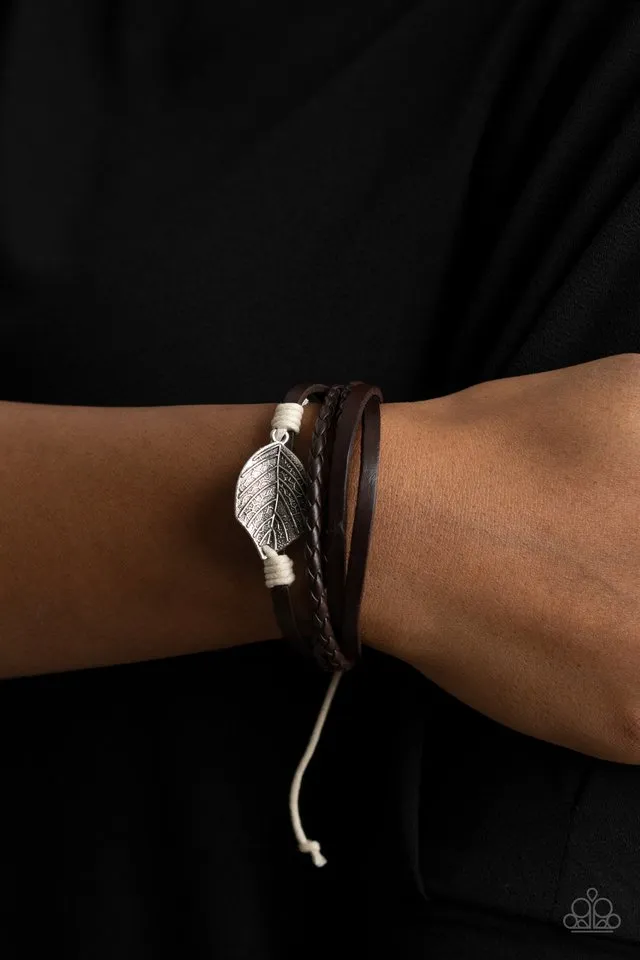 Paparazzi Bracelet ~ FROND and Center - Brown