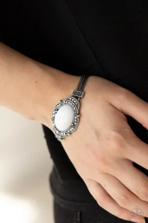 Paparazzi Bracelet ~ Top-Notch Drama - White