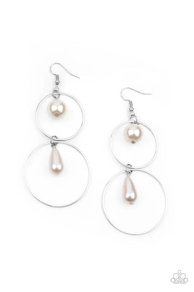 Paparazzi Earring ~ Cultured in Couture - White