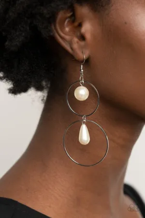 Paparazzi Earring ~ Cultured in Couture - White