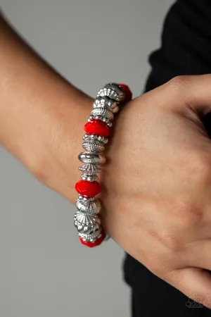 Paparazzi Live Life To The COLOR-fullest - Red Bracelet